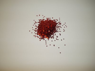 Red flakes glitter 1,5mm