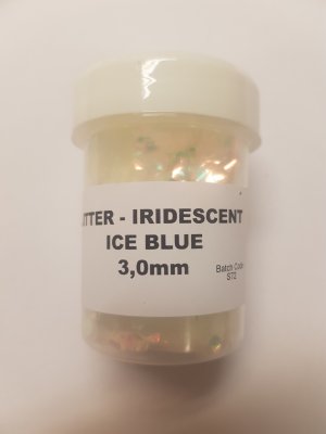 Glitterflakes Irid Ice blue 3mm